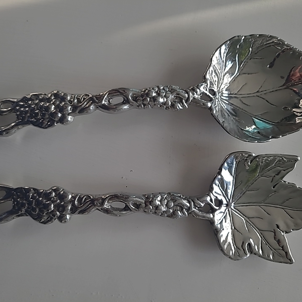 Arthur Court Grape Leaf Salad Server Spoon – Aluminum –
